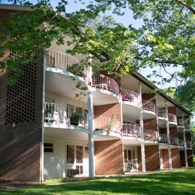 Typically used for faculty housing and short-term leases, the University of Virginia’s Piedmont Apartments complex is one of three sites that U.Va. plans to make available for development as affordable housing for the community. Photo by Meridith De Avila Khan
