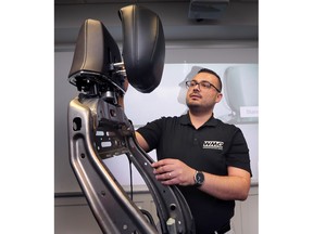 Ahmad Farghawi, vice-president of engineering at Windsor Machine Group is shown at the company on Monday, July 25, 2022. The company has developed new head rest technology to mitigate whiplash with rear-end collisions.
